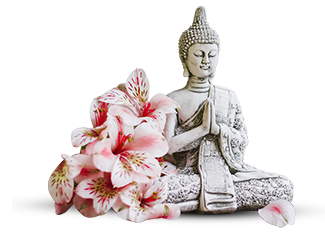 Buddha Statue With Flowers